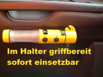 Lifehammer Nothammer Classic, mit Gurtschneider und Halterung – Böttcher AG