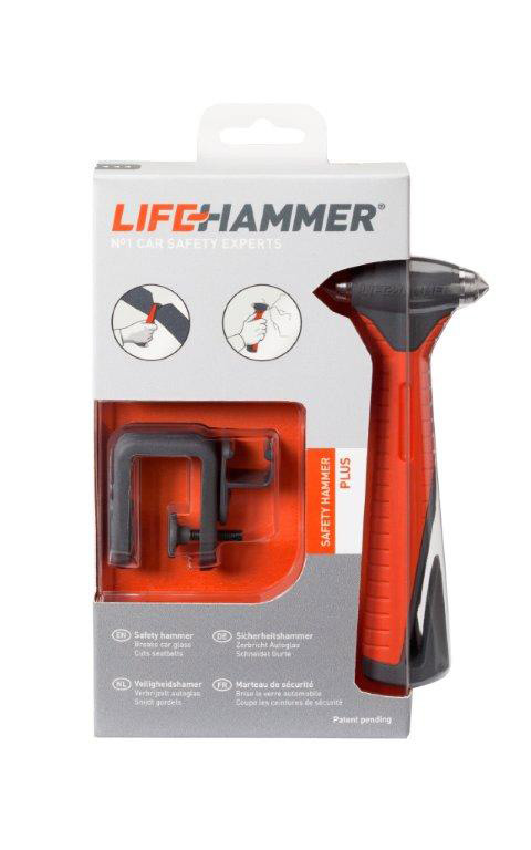 Notfallhammer Lifehammer Rettungstool mit Nothammer und Gurtschneider Neu!