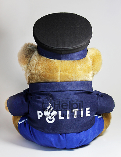 runder Mütze wahlweise als Set Polizei Teddy Schlüsselanhänger mit blauer 
